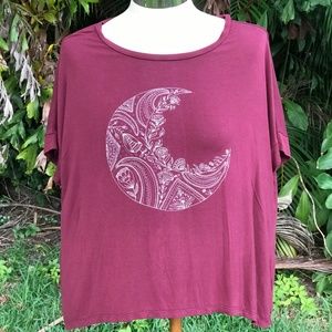 over sized top with Moon